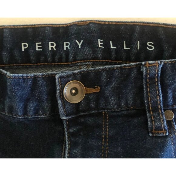 PERRY ELLIS -MENS JEANS STRAIGHT LEG DARK WASH JEANS SIZE 30X30 - Picture 3 of 10